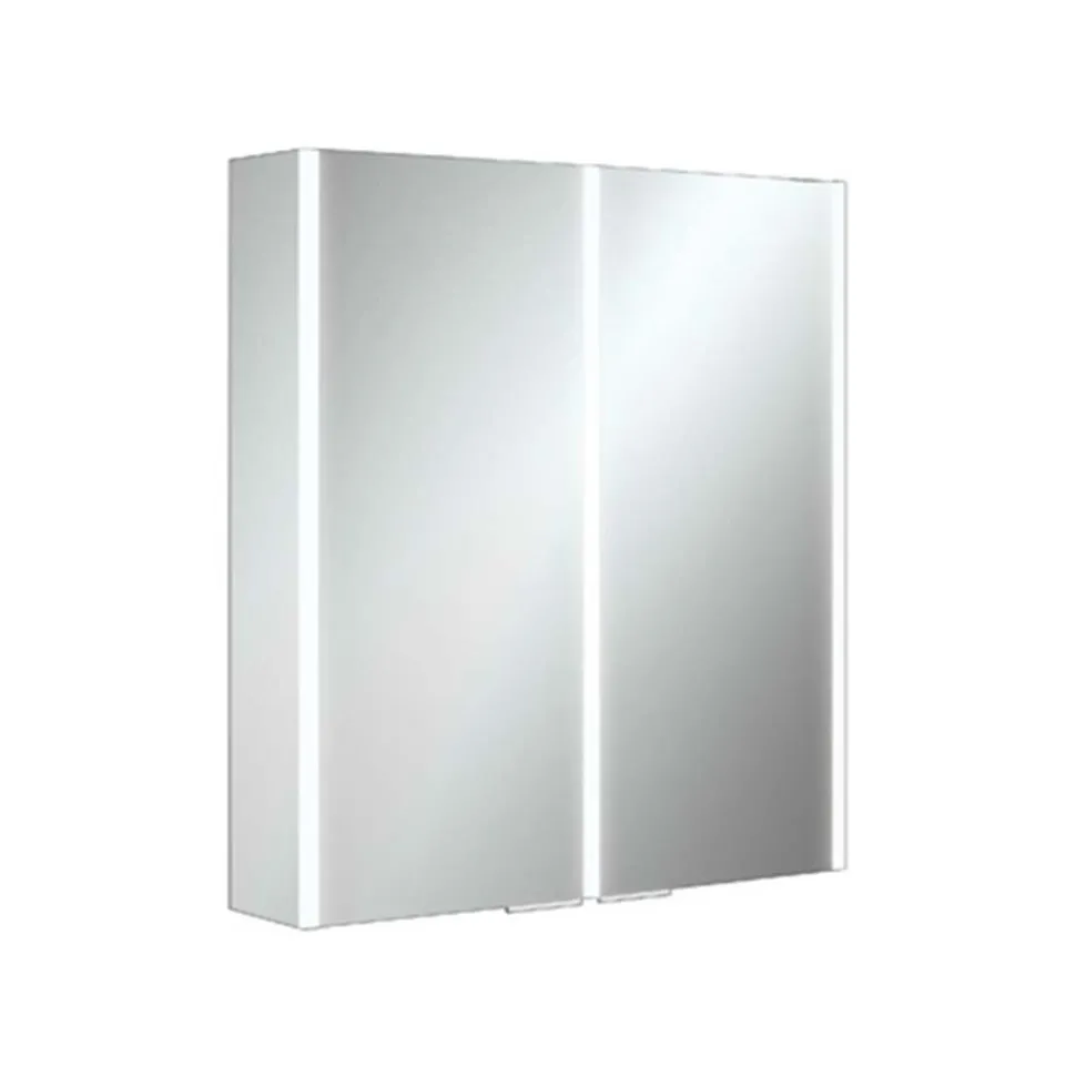 hib. Xenon 60 LED Illuminated Mirror Cabinet With Mirrored Sides