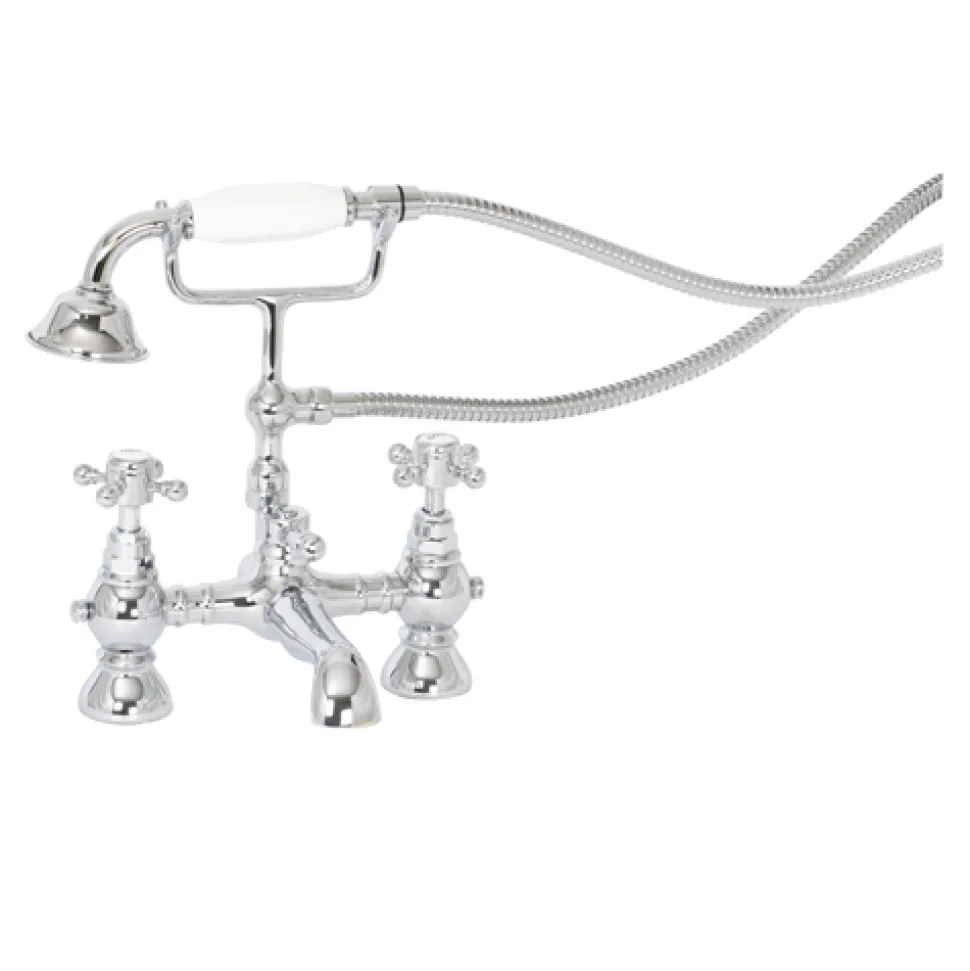 High Life Balmoral Deck Mounted Bath Shower Mixer with Handset Kit