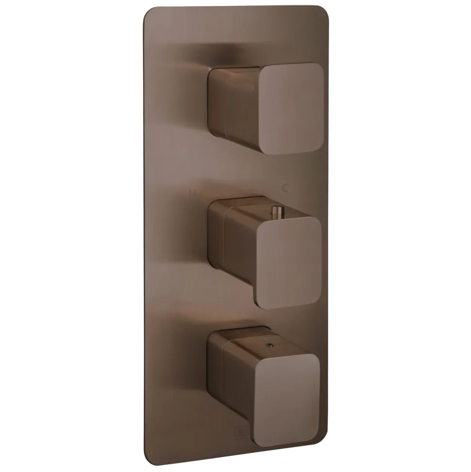 HIX 3 Handle 2 Outlet Concealed Thermostatic Vertical Shower Valve
