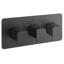 HIX 3 Handle 2 Outlet Concealed Thermostatic Horizontal Shower Valve