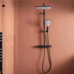HIX 2 Outlet Exposed Thermostatic Bar Shower Valve with Slide Rail & Multi-functional Handset