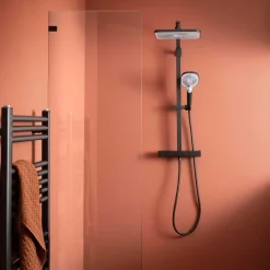 HIX 2 Outlet Exposed Thermostatic Bar Shower Valve with Slide Rail & Multi-functional Handset