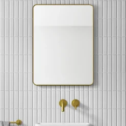 HIX Rectangular Framed Bathroom Mirror - 600 x 800mm