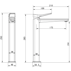 HIX Tall Basin Mixer Tap