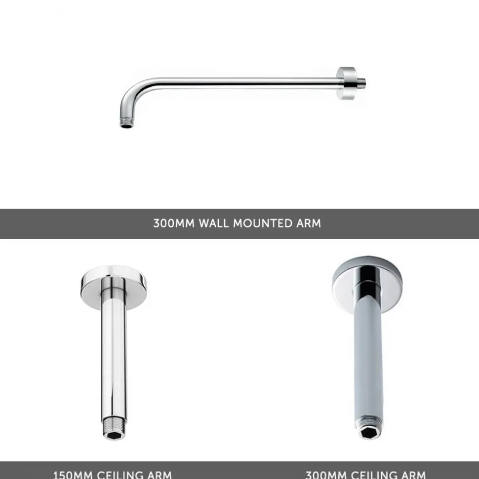 Holly Concealed Shower Valve, Fixed Shower Head & Handset