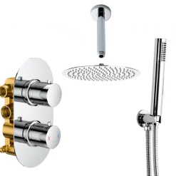 Holly Concealed Shower Valve, Fixed Shower Head & Handset