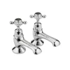 Hudson Reed Black Topaz Crosshead Bath Taps With Dome Collars - Chrome/Black