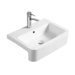 Hudson Reed 570mm Rectangular Semi-Recessed Countertop Basin