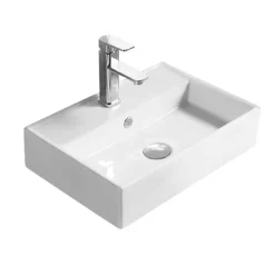 Hudson Reed 505mm Rectangular 1 Tap Hole Countertop Basin