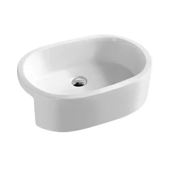 Hudson Reed 570mm Rounded Semi-Recessed Countertop Basin