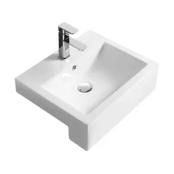 Hudson Reed 530mm Square Semi-Recessed Countertop Basin