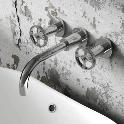Hudson Reed Revolution Industrial Wall Mounted Basin Mixer Tap
