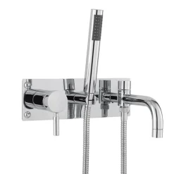 Hudson Reed Tec Lever Wall Mounted Bath Mixer with Handset Kit