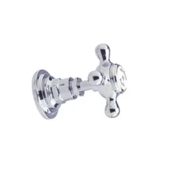 Hudson Reed White Topaz Crosshead Deck Mounted Bath Shower Mixer with Handset Kit & Hexagonal Collar