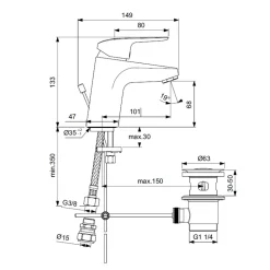Ideal Standard Ceraflex Mono Basin Mixer Tap