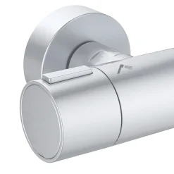 Ideal Standard Ceratherm Alu+ Exposed Thermostatic Shower Kit with Multi-Function Shower Head, Handset & 2 Shelves