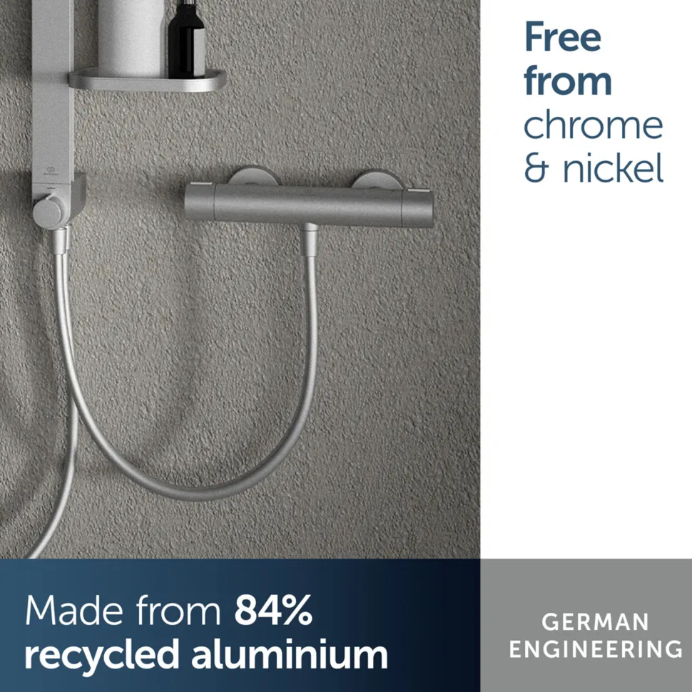 Ideal Standard Ceratherm Alu+ Exposed Thermostatic Bar Shower Valve
