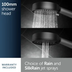 Ideal Standard Idealrain Alu+ Shower Rail Kit with Multi-Function Shower Handset & 2 Shelves
