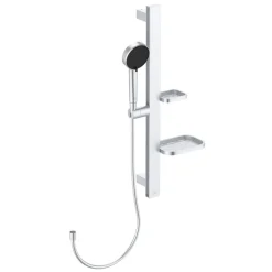 Ideal Standard Idealrain Alu+ Shower Rail Kit with Multi-Function Shower Handset & 2 Shelves