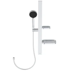 Ideal Standard Idealrain Alu+ Shower Rail Kit with Multi-Function Shower Handset & 2 Shelves