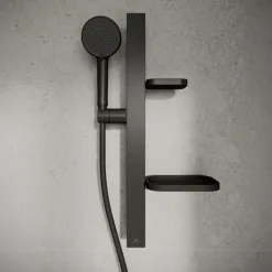 Ideal Standard Idealrain Alu+ Shower Rail Kit with Multi-Function Shower Handset & 2 Shelves
