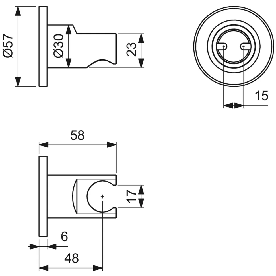 Ideal Standard Idealrain Round Shower Handset Holder