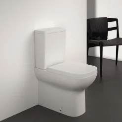Ideal Standard i.life A Close Coupled Fully Back to Wall Rimless Toilet with Soft Close Seat