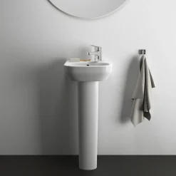 Ideal Standard i.life A 350mm Cloakroom Basin & Pedestal - Left or Right Hand Tap Hole