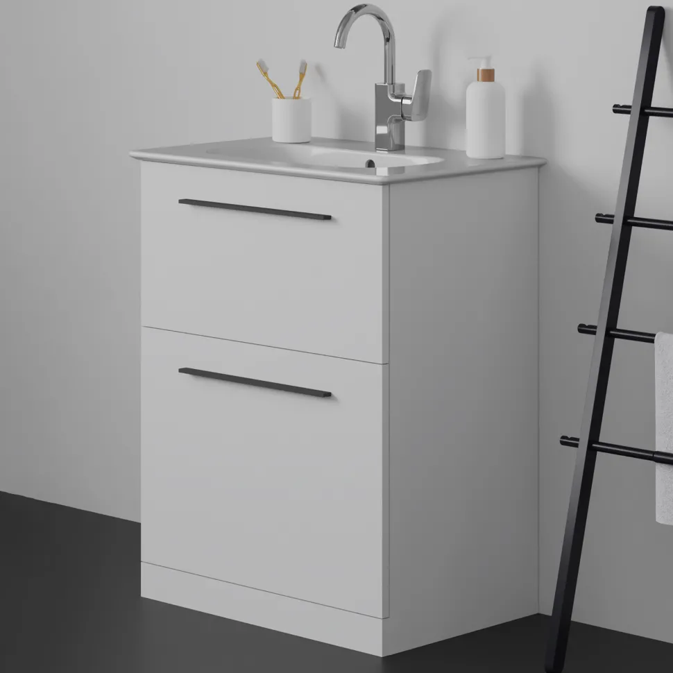 Ideal Standard i.life A 640mm Floorstanding 2 Drawer Vanity Unit & Basin