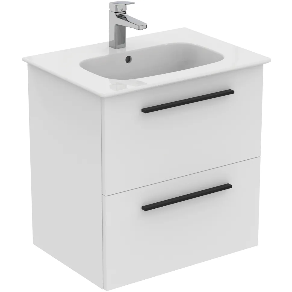 Ideal Standard i.life A 640mm Wall Mounted 2 Drawer Vanity Unit & Basin