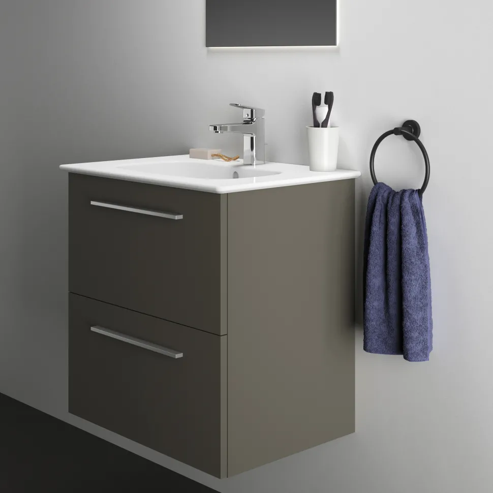 Ideal Standard i.life A 640mm Wall Mounted 2 Drawer Vanity Unit & Basin