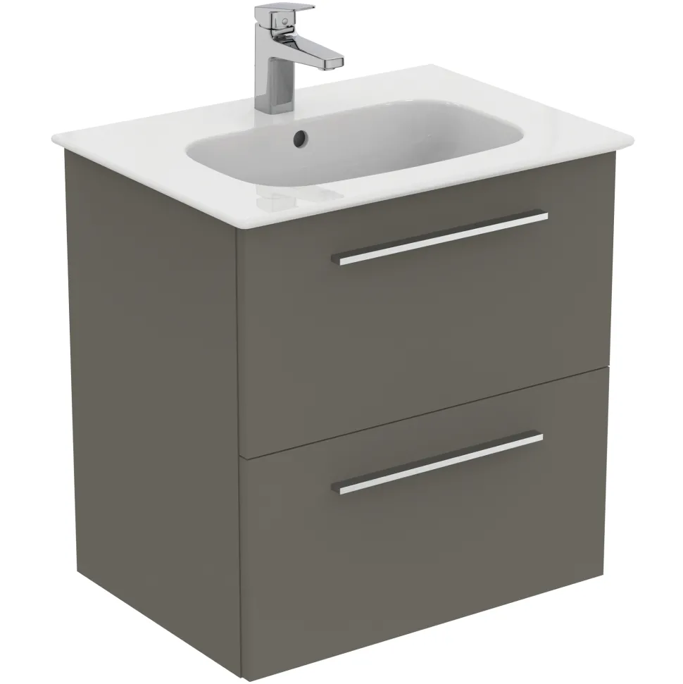 Ideal Standard i.life A 640mm Wall Mounted 2 Drawer Vanity Unit & Basin