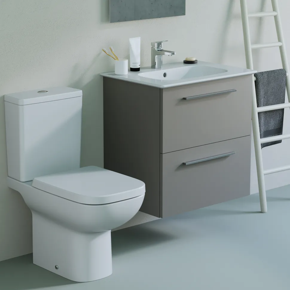 Ideal Standard i.life A 640mm Wall Mounted 2 Drawer Vanity Unit & Basin