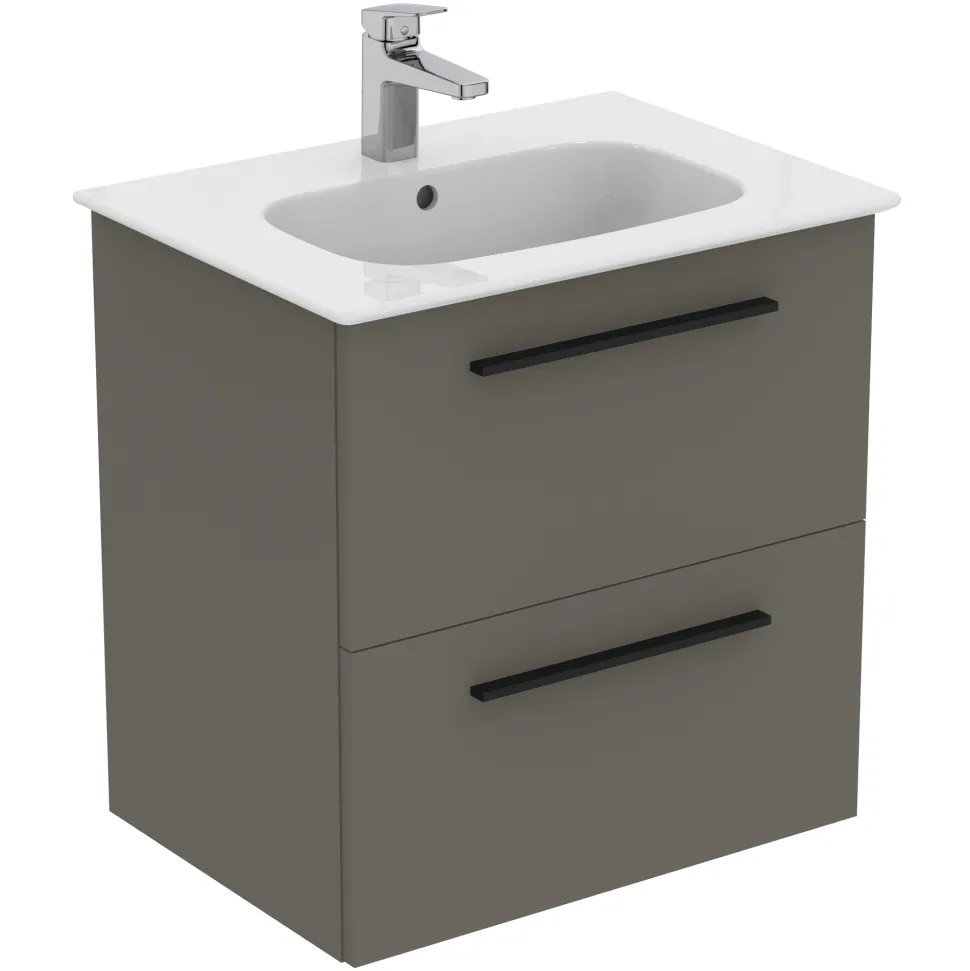 Ideal Standard i.life A 640mm Wall Mounted 2 Drawer Vanity Unit & Basin