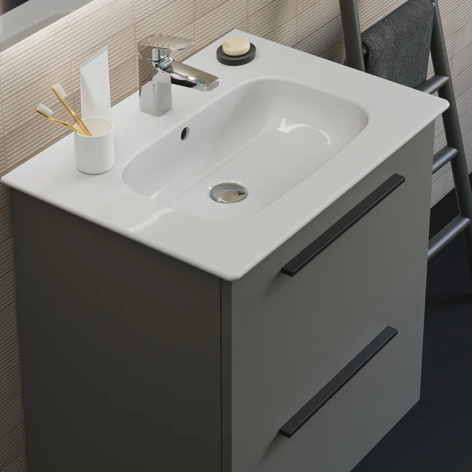 Ideal Standard i.life A 640mm Wall Mounted 2 Drawer Vanity Unit & Basin