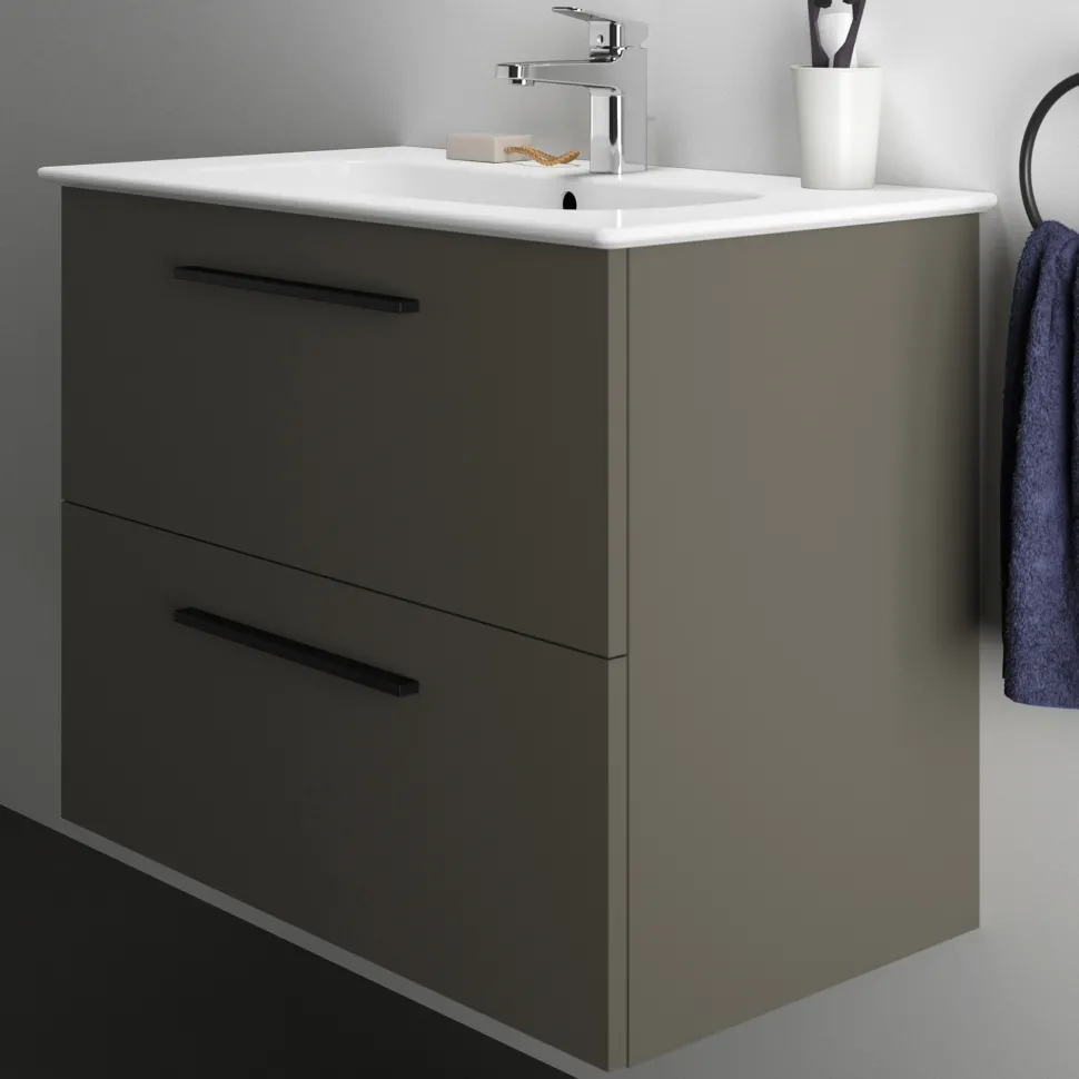 Ideal Standard i.life A 840mm Wall Mounted 2 Drawer Vanity Unit & Basin