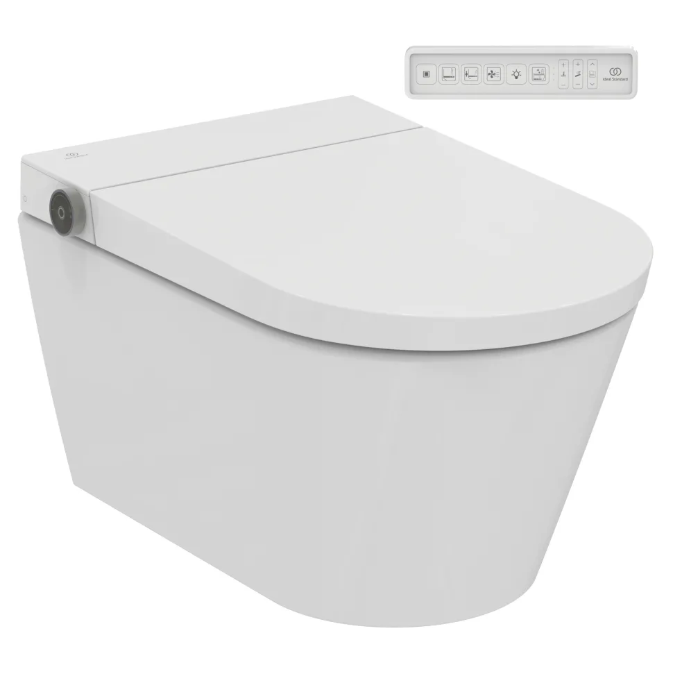 Ideal Standard i.life E Wall Hung Smart Toilet With Soft Close Seat & Remote Control