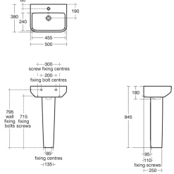 Ideal Standard i.life S Compact Basin & Pedestal