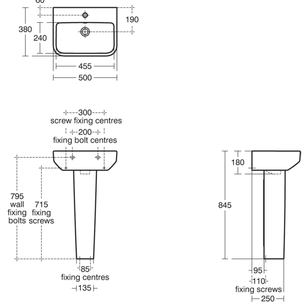 Ideal Standard i.life S Compact Basin & Pedestal