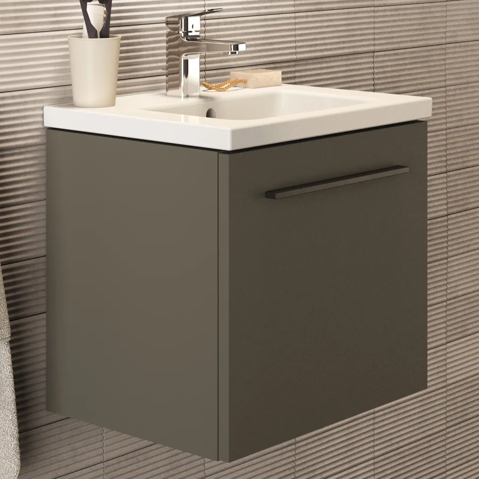 Ideal Standard i.life S 500mm Wall Mounted 1 Drawer Compact Vanity Unit & Basin