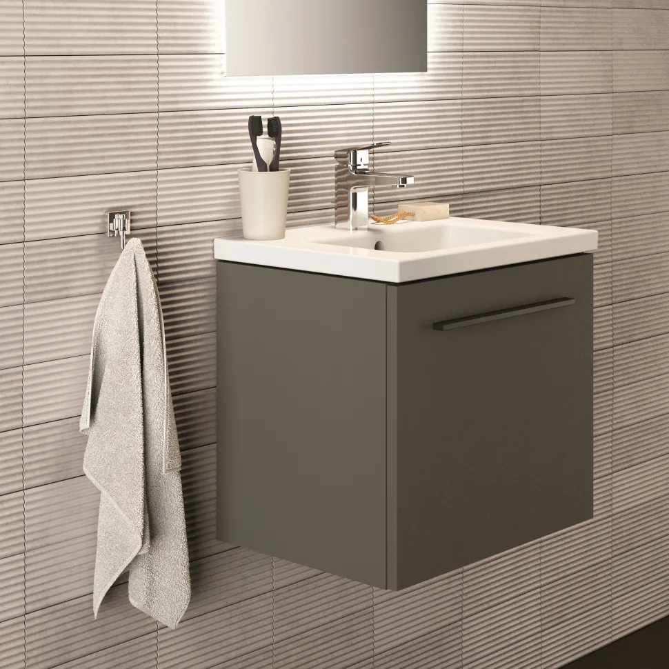 Ideal Standard i.life S 500mm Wall Mounted 1 Drawer Compact Vanity Unit & Basin