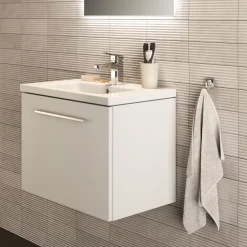 Ideal Standard i.life S 600mm Wall Mounted 1 Drawer Compact Vanity Unit & Basin