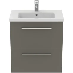 Ideal Standard i.life S 600mm Wall Mounted 2 Drawer Compact Vanity Unit & Basin