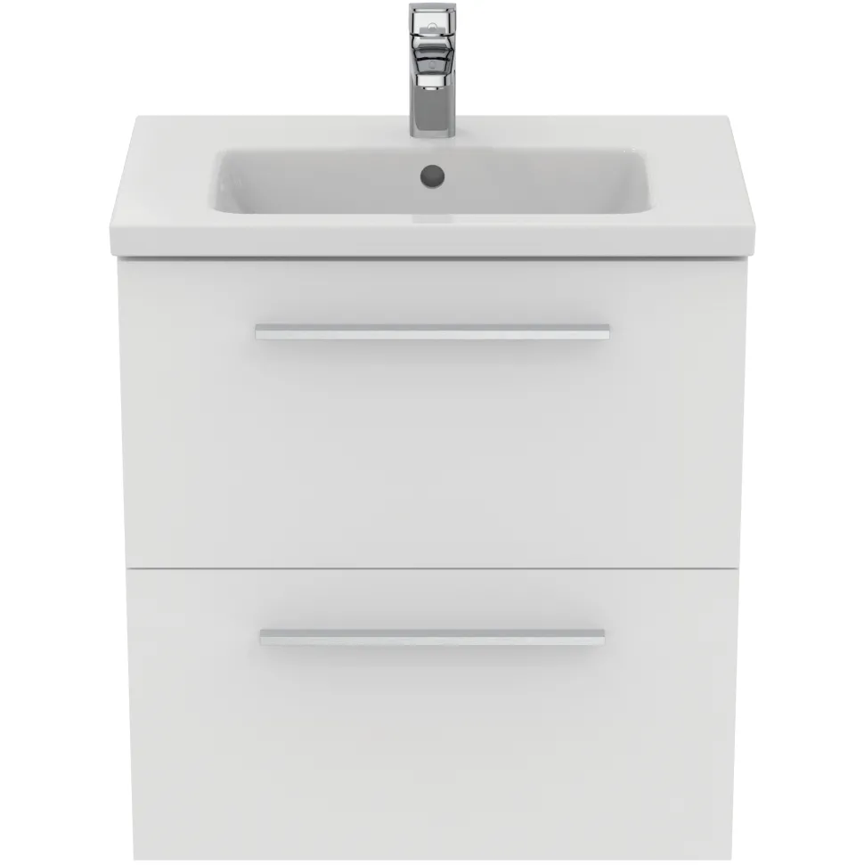 Ideal Standard i.life S 600mm Wall Mounted 2 Drawer Compact Vanity Unit & Basin