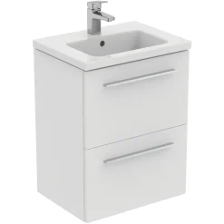 Ideal Standard i.life S 500mm Wall Mounted 2 Drawer Compact Vanity Unit & Basin