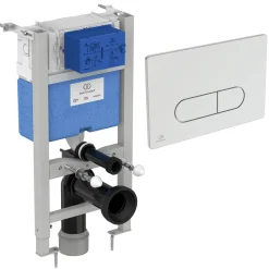 Ideal Standard ProSys WRAS Approved Wall Hung 820mm WC Frame, Concealed Cistern & Chrome Dual Flush Plate
