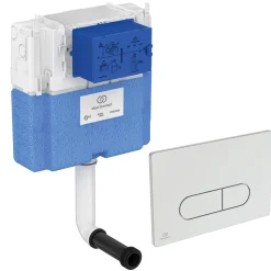 Ideal Standard ProSys WRAS Approved 150mm Depth Concealed Cistern & Chrome Dual Flush Plate