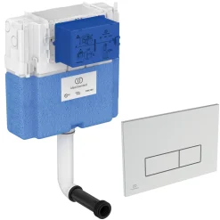 Ideal Standard ProSys WRAS Approved 150mm Depth Concealed Cistern & Chrome Dual Flush Plate