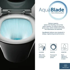 Ideal Standard Tesi Back to Wall Toilet with Aquablade® Flush Technology & Soft Close Seat
