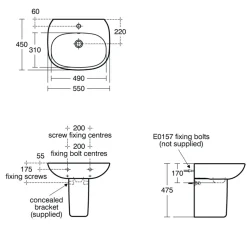 Ideal Standard Tesi Basin & Pedestal
